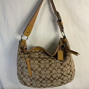 Coach signature logo hobo bag